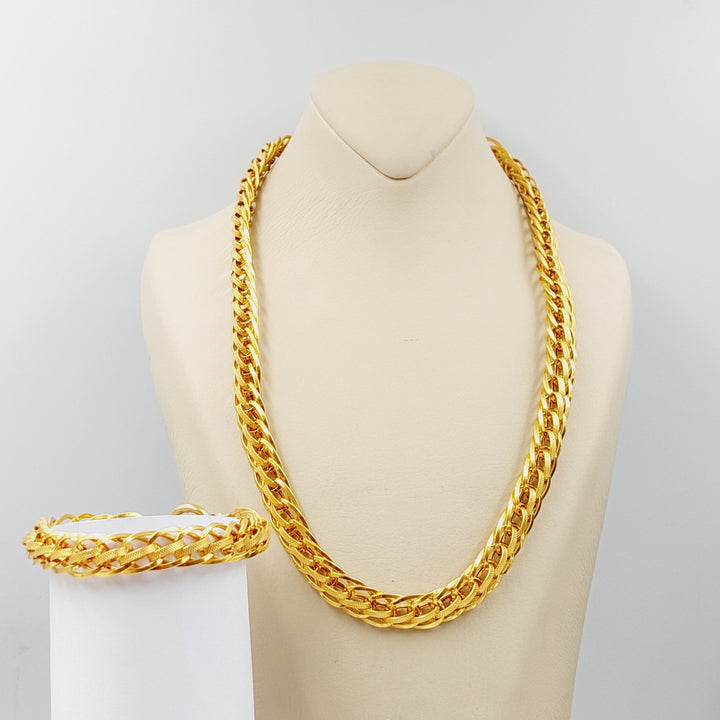 21K Gold Two Pieces Cuban Links Set by Saeed Jewelry - Image 5