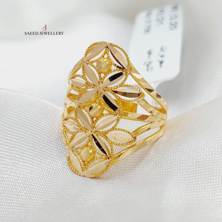 21K Gold Leaf Ring by Saeed Jewelry - Image 8