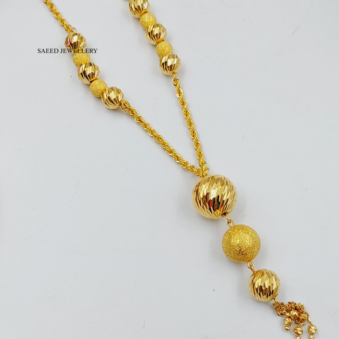 21K Gold Balls Balls Necklace by Saeed Jewelry - Image 13