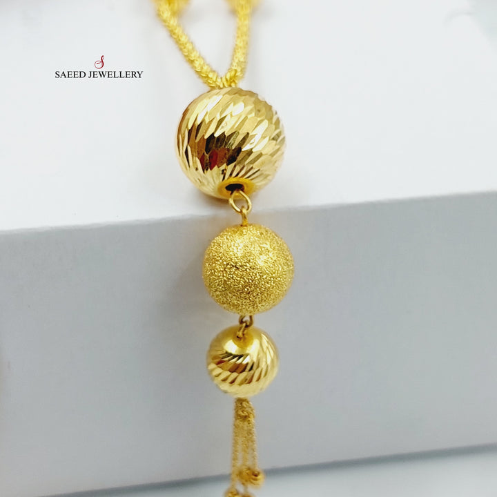 21K Gold Balls Balls Necklace by Saeed Jewelry - Image 8