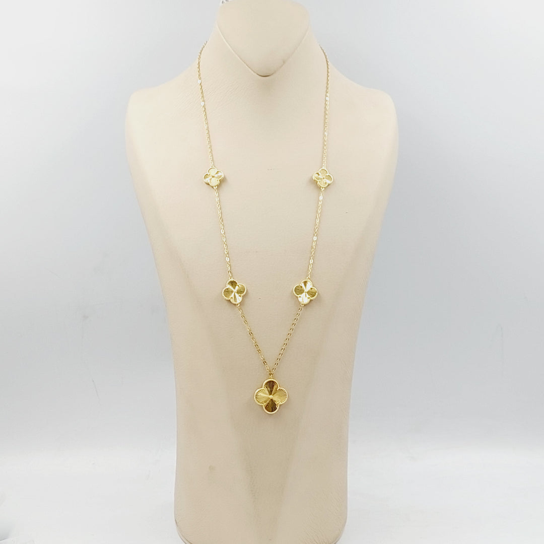 18K Gold Clover Necklace by Saeed Jewelry - Image 12