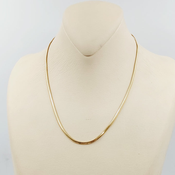 18K Gold Flat Chain 40cm by Saeed Jewelry - Image 17