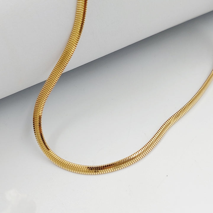 18K Gold Flat Chain 40cm by Saeed Jewelry - Image 20