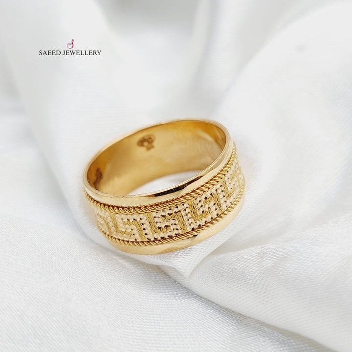 21K Gold CNC Virna Wedding Ring by Saeed Jewelry - Image 8