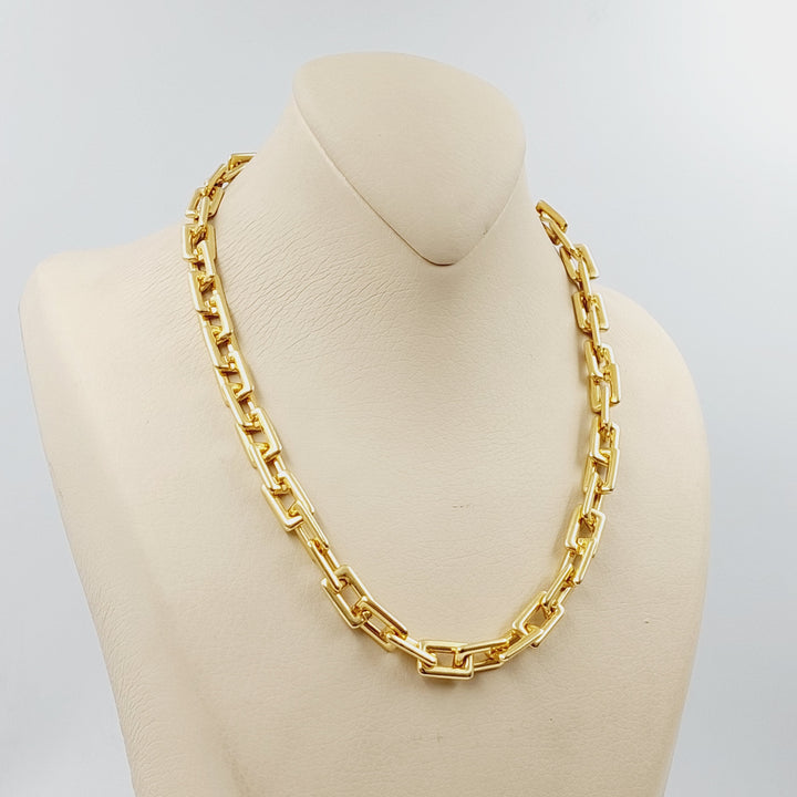 18K Gold Paperclip Necklace 45cm by Saeed Jewelry - Image 7
