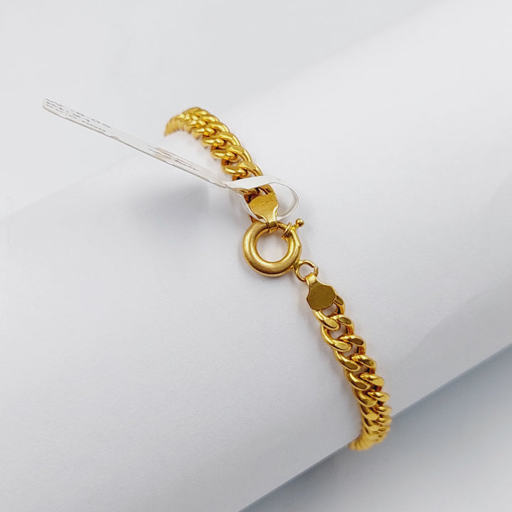 21K Gold Balls Cuban Links Bracelet by Saeed Jewelry - Image 7