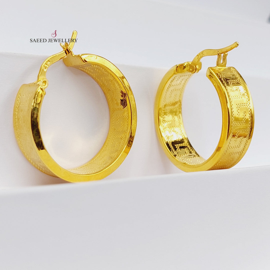 21K Gold Hoop Earrings by Saeed Jewelry - Image 7