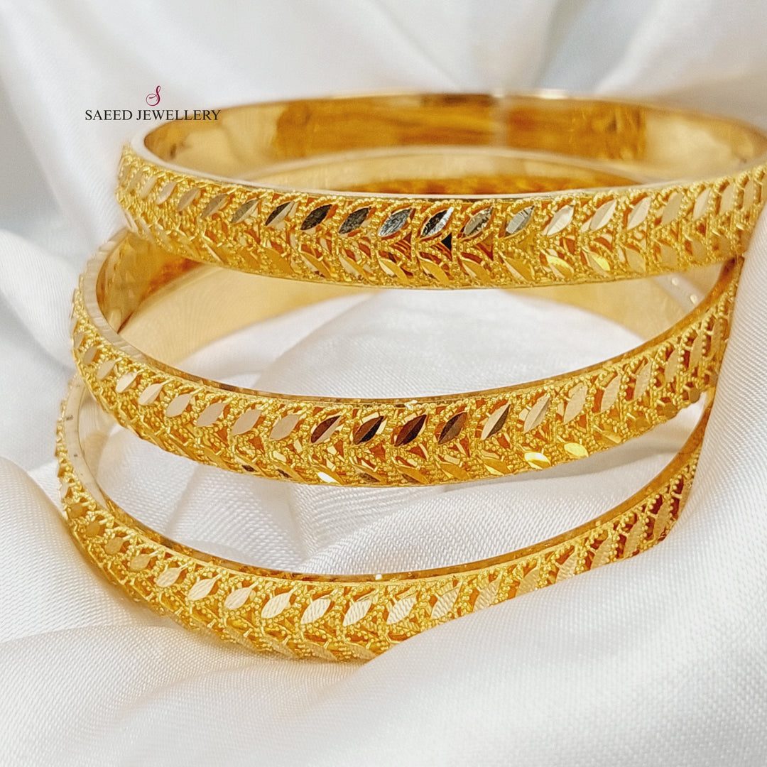 21K Gold Spike Bangle by Saeed Jewelry - Image 13
