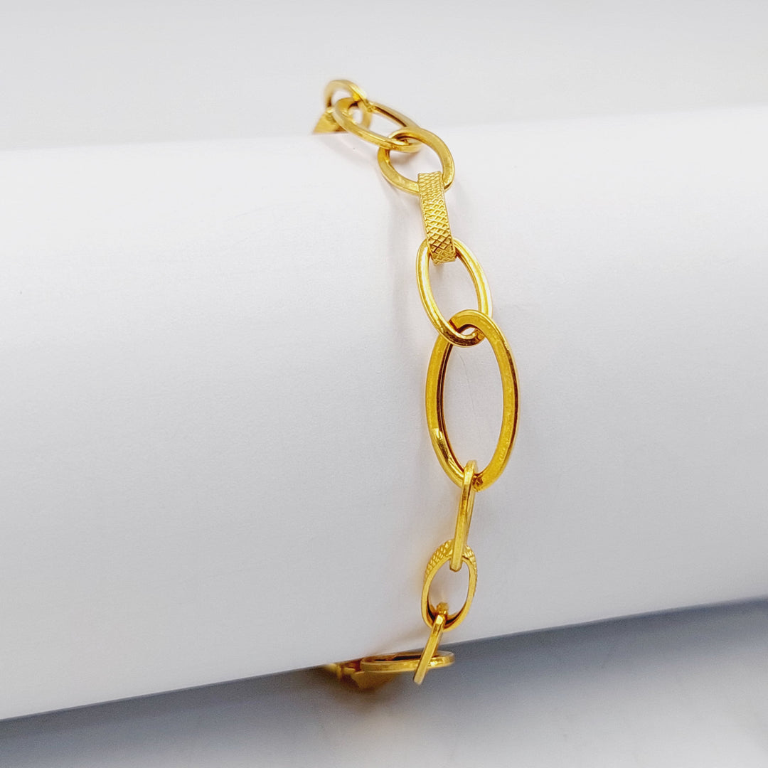 21K Gold Cuban Links Bracelet by Saeed Jewelry - Image 8