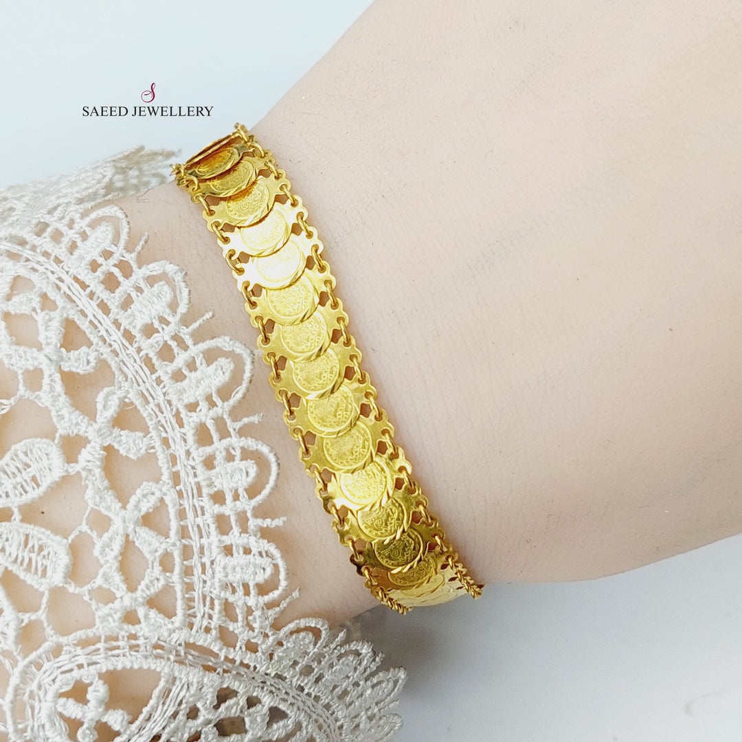 21K Gold Eighths Bracelet by Saeed Jewelry - Image 8