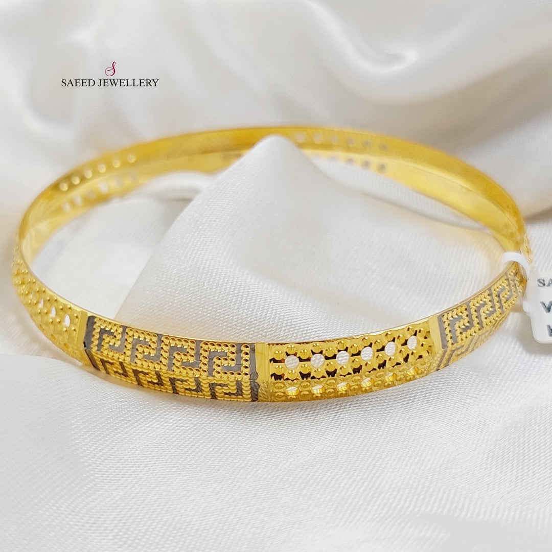 21K Gold Solid Virna Bangle by Saeed Jewelry - Image 8