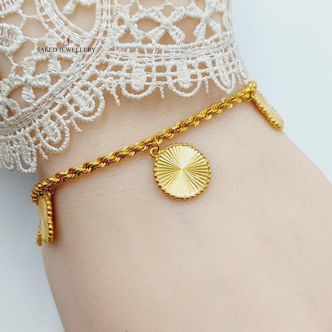 21K Gold Dandash Bracelet by Saeed Jewelry - Image 9