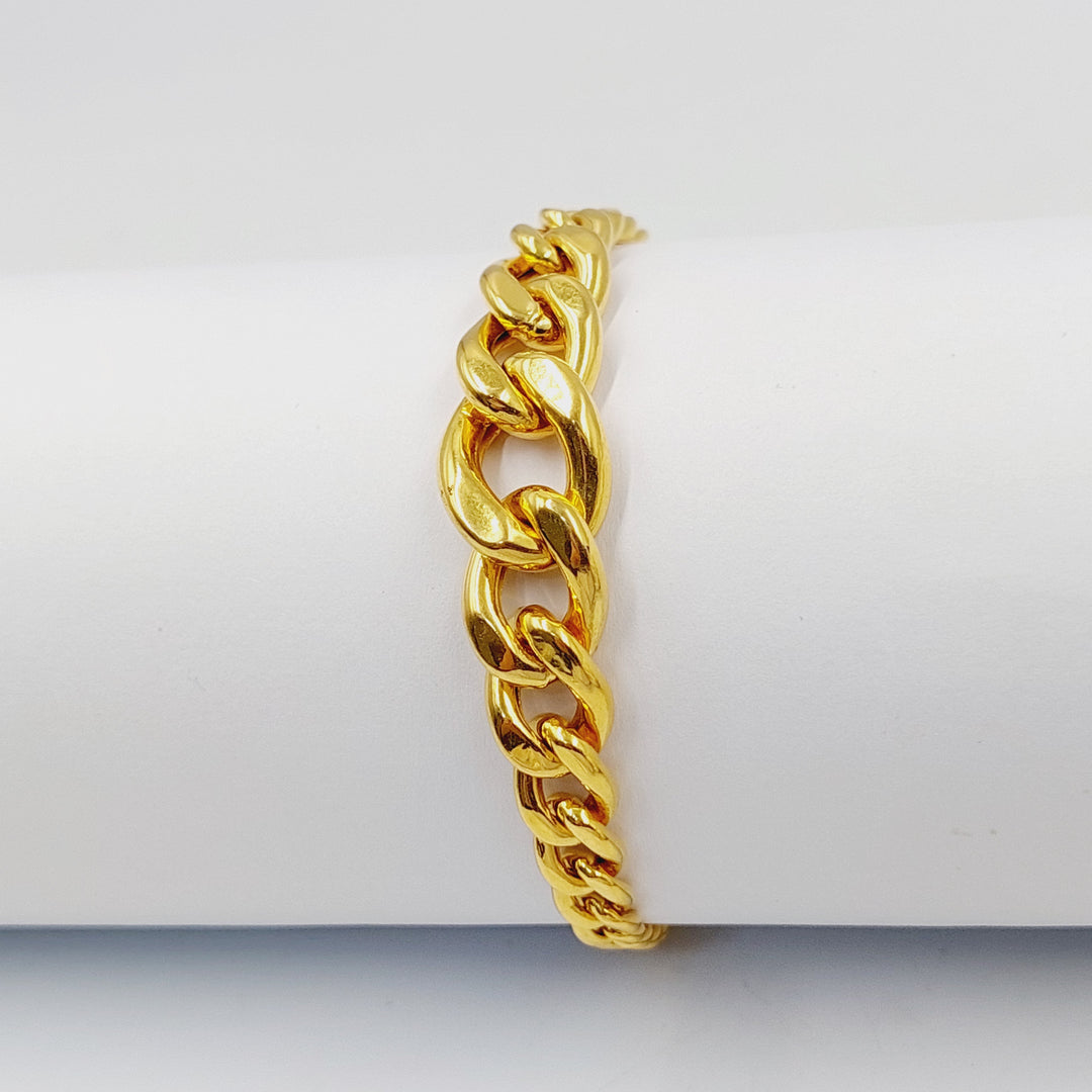 21K Gold Cuban Links Bracelet by Saeed Jewelry - Image 9
