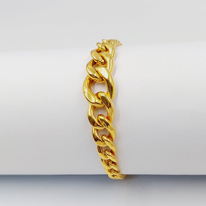 21K Gold Cuban Links Bracelet by Saeed Jewelry - Image 7