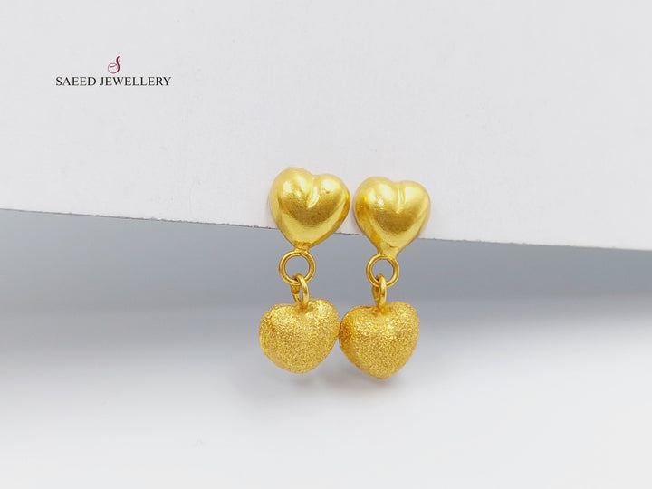 21K Gold Fancy screw Earrings by Saeed Jewelry - Image 7