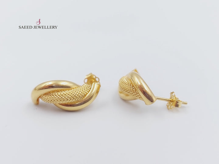 18K Gold Fancy screw Earrings by Saeed Jewelry - Image 8