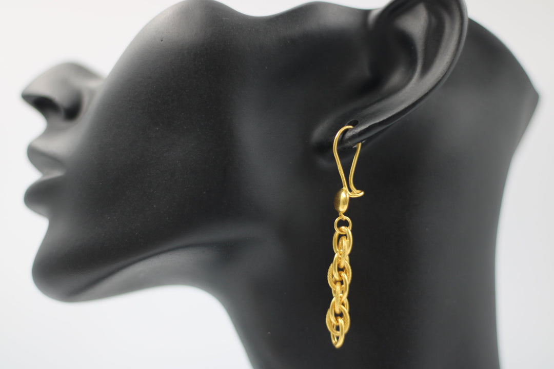 21K Gold Shankle Earrings by Saeed Jewelry - Image 10