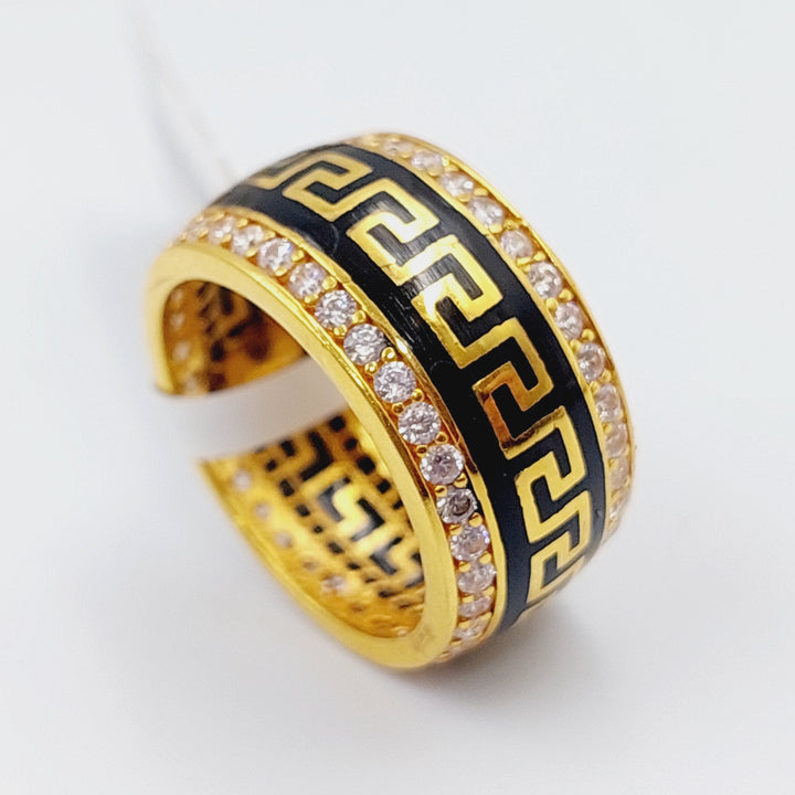 21K Gold Zirconia Wedding Ring by Saeed Jewelry - Image 8