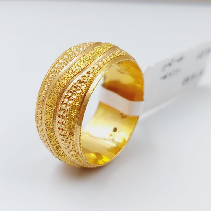 21K Gold Laser Wedding Ring by Saeed Jewelry - Image 16