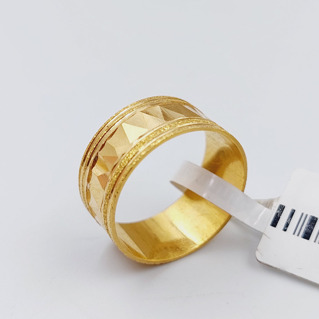 21K Gold Laser Wedding Ring by Saeed Jewelry - Image 6