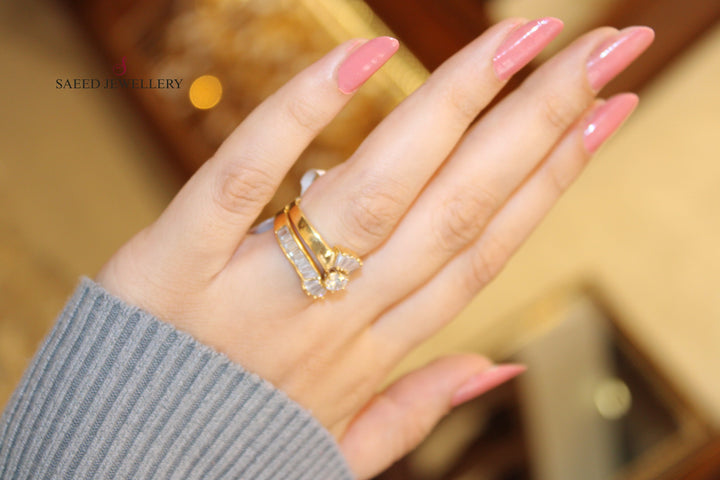 21K Gold Twins Wedding Ring by Saeed Jewelry - Image 10