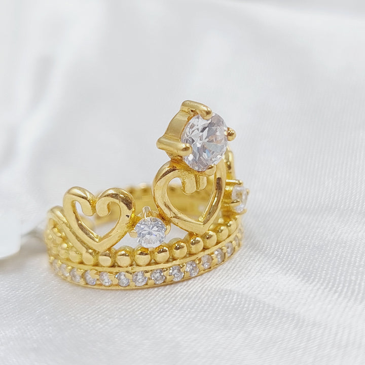 18K Gold Crown Wedding Ring by Saeed Jewelry - Image 9