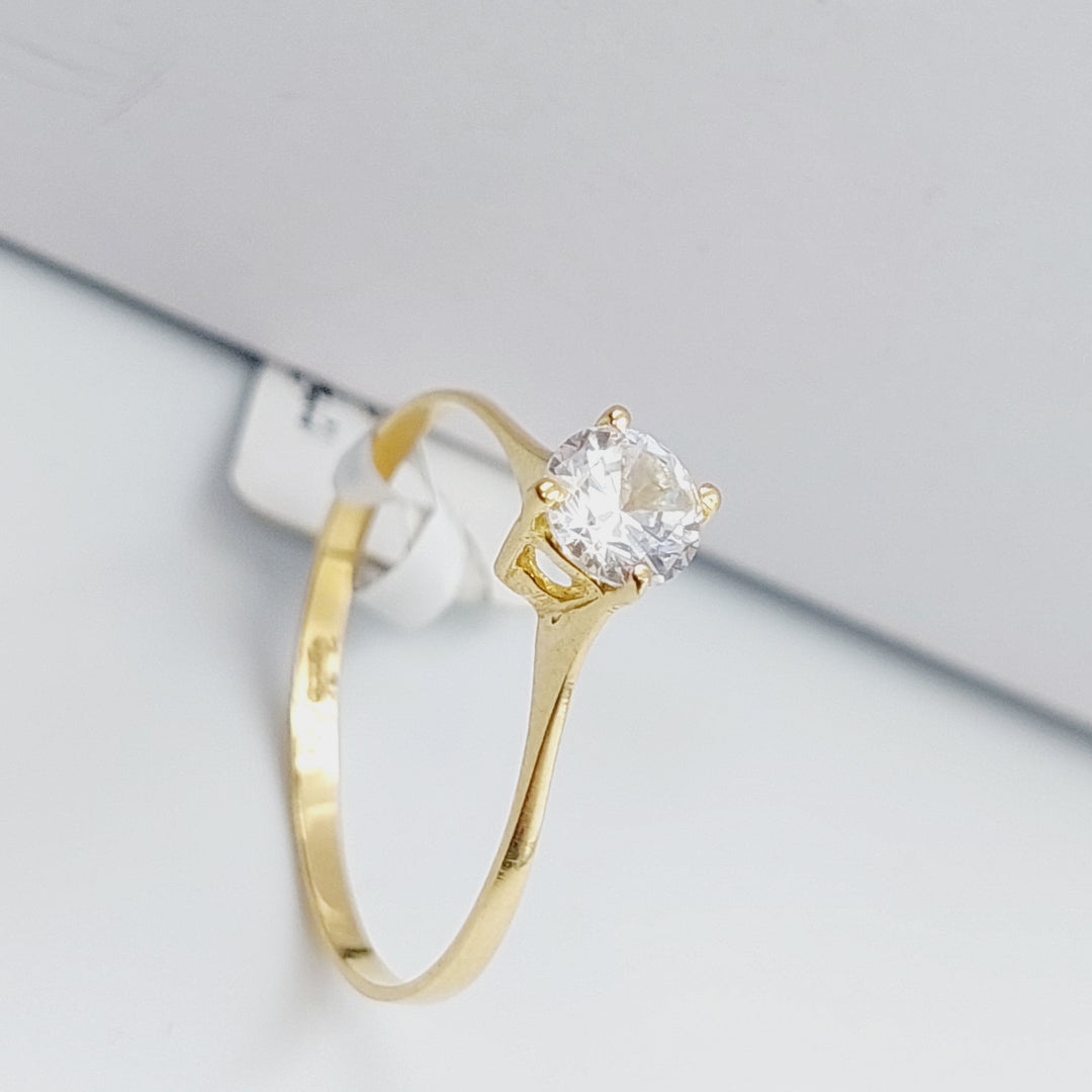 18K Gold Solitaire Engagement Ring by Saeed Jewelry - Image 7