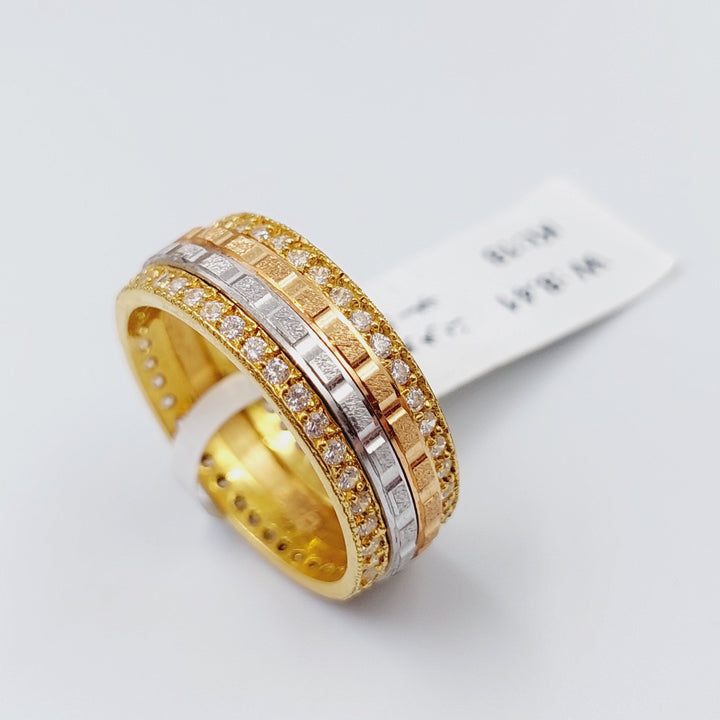 18K Gold Colored Zirconia Wedding Ring by Saeed Jewelry - Image 9