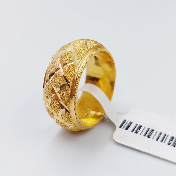21K Gold Sugar Wedding Ring by Saeed Jewelry - Image 12
