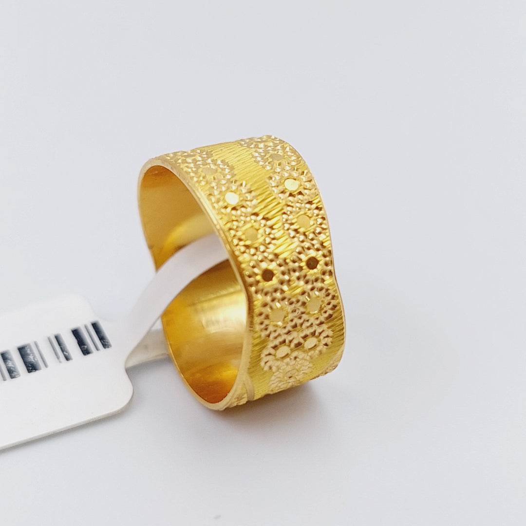 21K Gold CNC Wedding Ring by Saeed Jewelry - Image 7