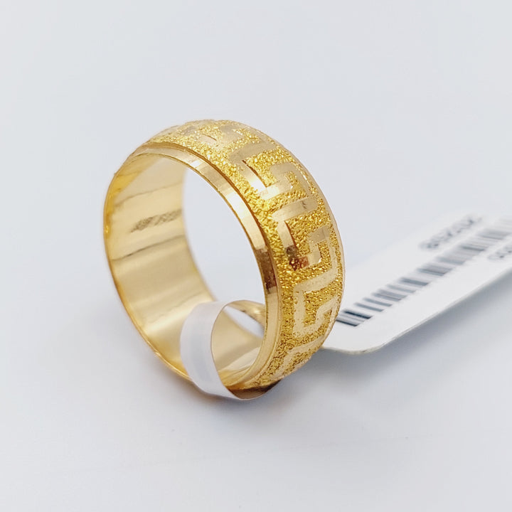 21K Gold Laser Wedding Ring by Saeed Jewelry - Image 13