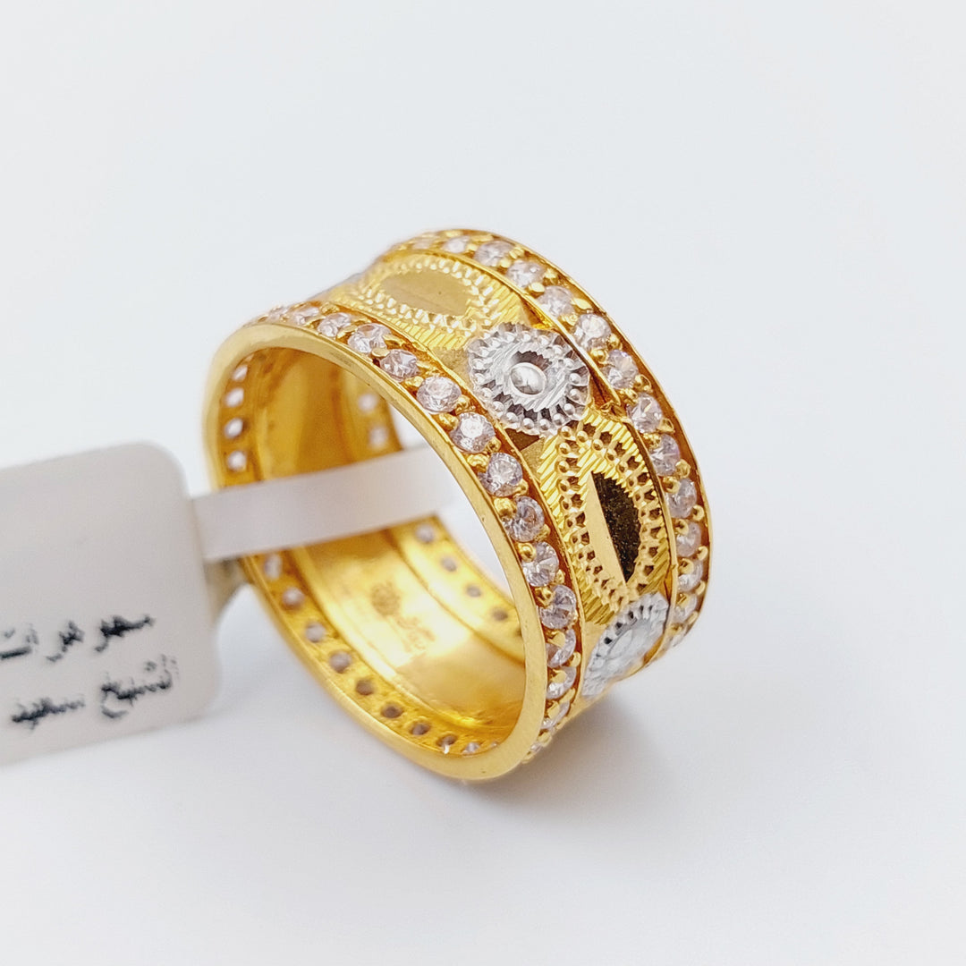 21K Gold Zirconia Wedding Ring by Saeed Jewelry - Image 7