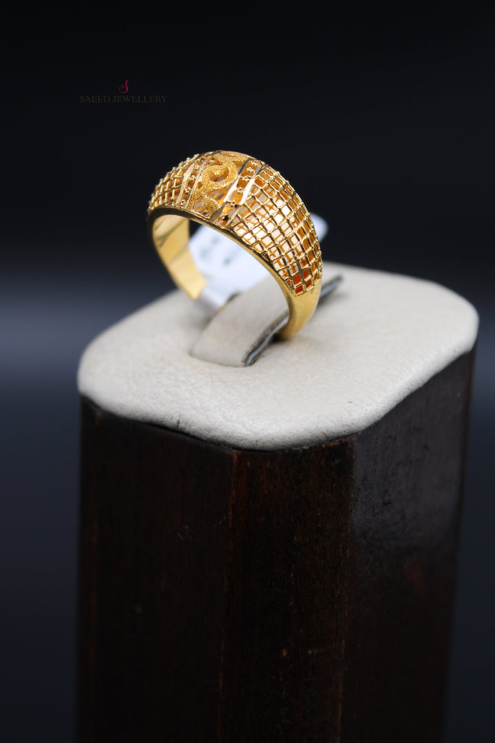 21K Gold Kuwaiti Ring by Saeed Jewelry - Image 18