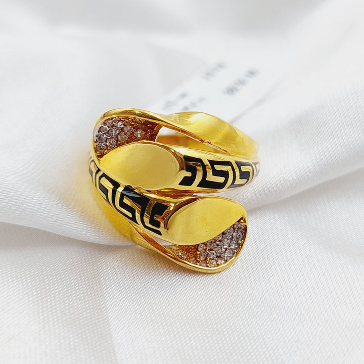 21K Gold Enamel Fancy Ring by Saeed Jewelry - Image 7