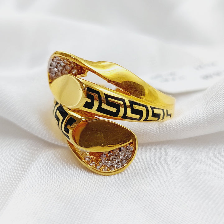 21K Gold Enamel Fancy Ring by Saeed Jewelry - Image 14