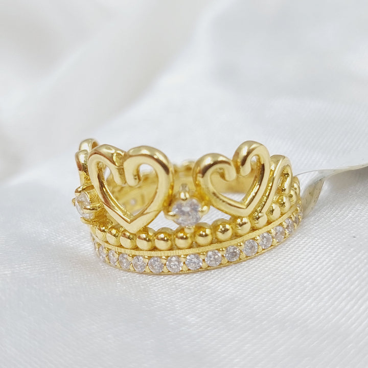 18K Gold Crown Wedding Ring by Saeed Jewelry - Image 7