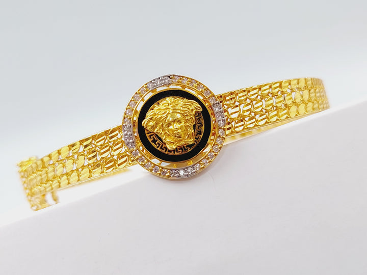 21K Gold Zirconia Bracelet by Saeed Jewelry - Image 8