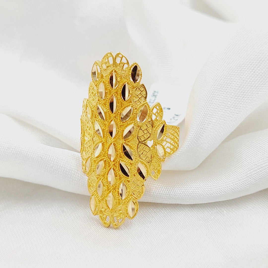 21K Gold Leaf Ring by Saeed Jewelry - Image 1