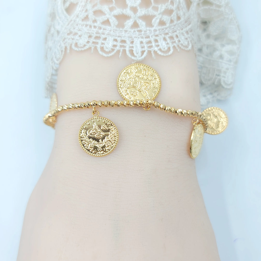 Rashadi Dandash Bracelet Made of 21K Gold by Saeed Jewelry 