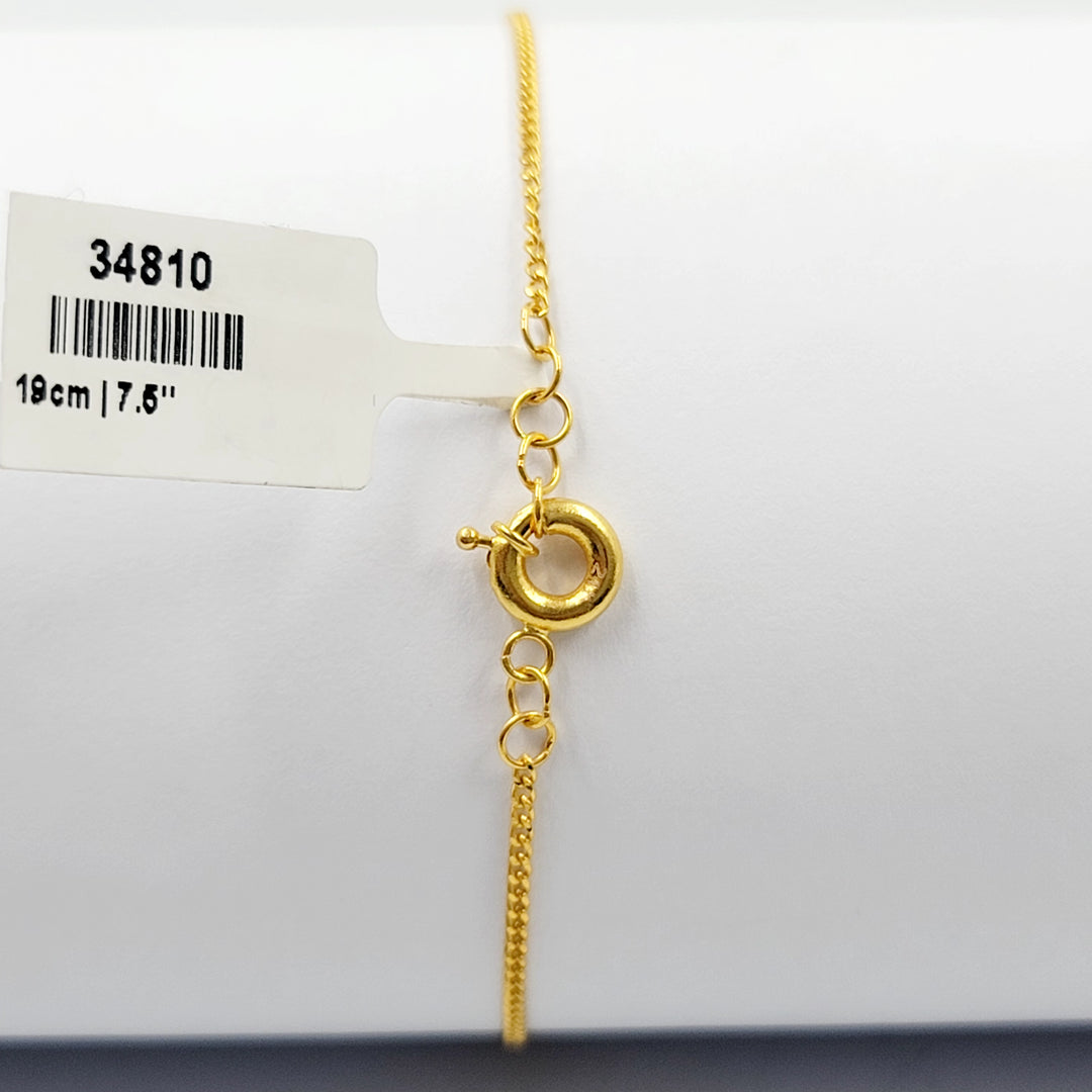Rashadi Spike Bracelet Made of 21K Gold by Saeed Jewelry 