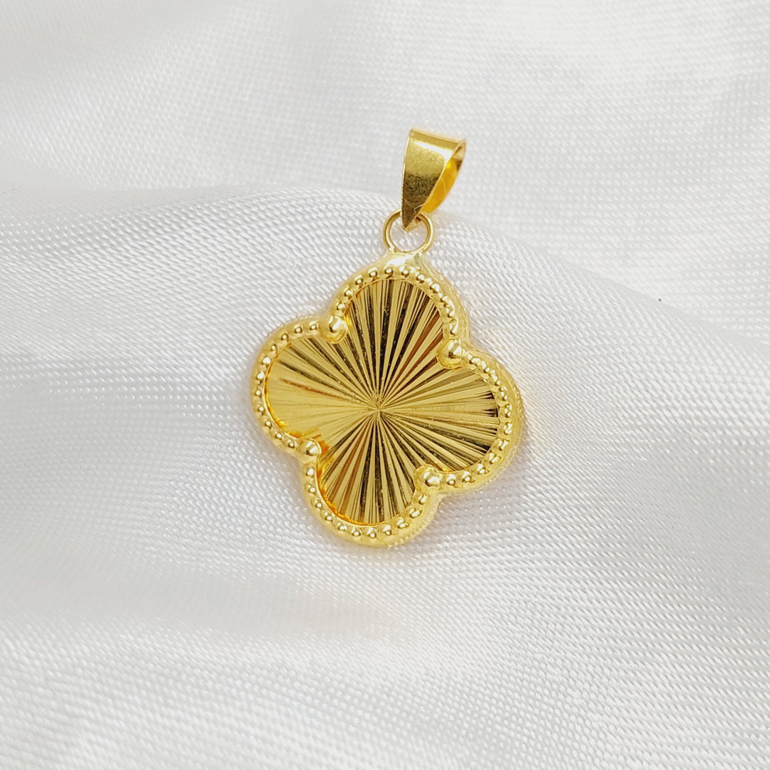 Clover Pendant Made of 18K Gold by Saeed Jewelry 