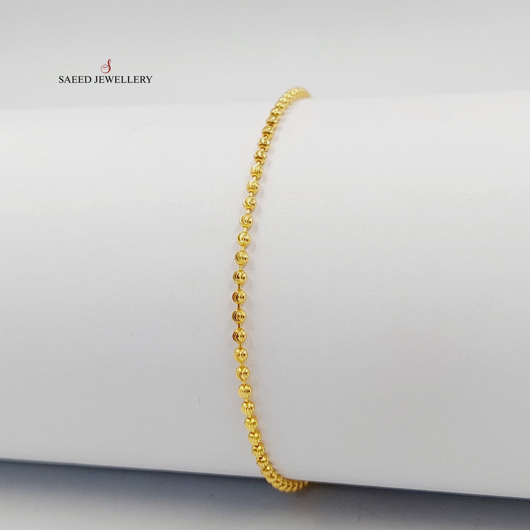 21K Gold Deluxe Balls Bracelet by Saeed Jewelry - Image 1