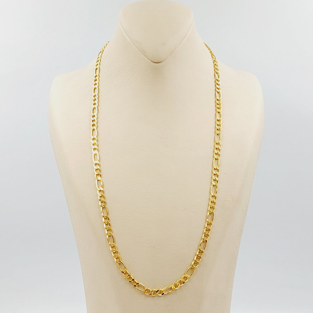 21K سنسال فيجارو 5mm-مجوهرات الشيخ سعيد-Saeed Jewelry 