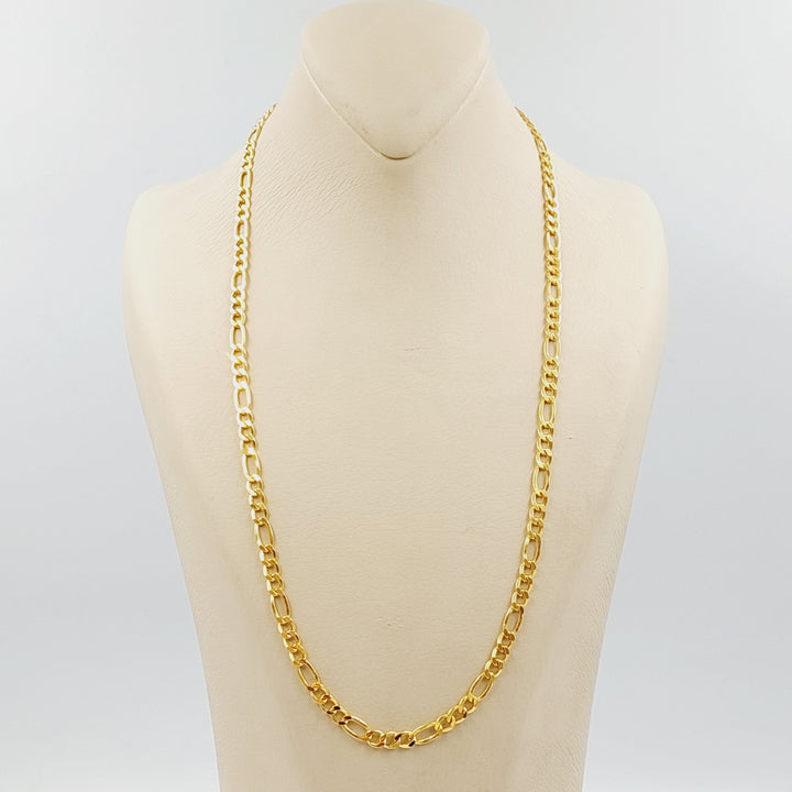 21K سنسال فيجارو 5mm-مجوهرات الشيخ سعيد-Saeed Jewelry 