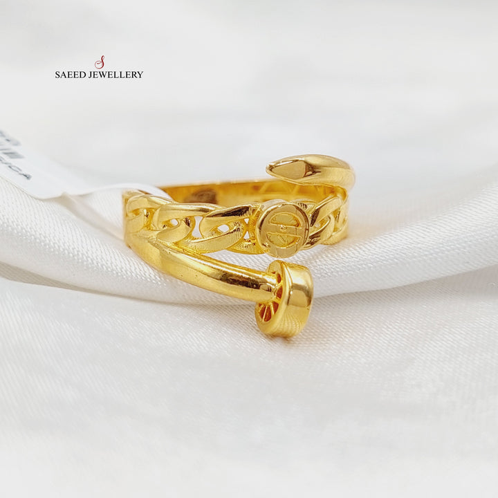 21K Gold Nail Ring by Saeed Jewelry - Image 3