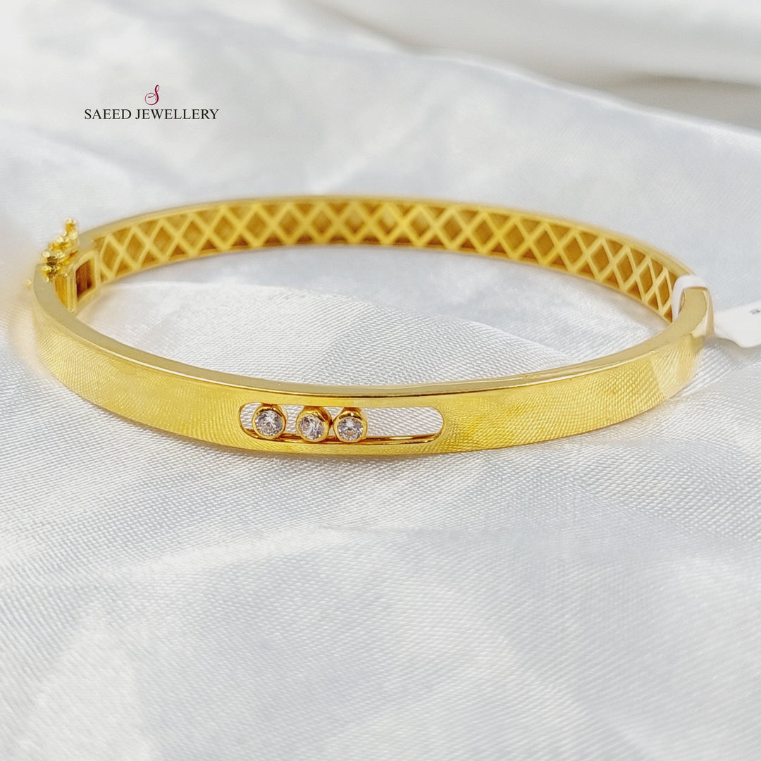 21K Gold Paperclip Bracelet by Saeed Jewelry - Image 6