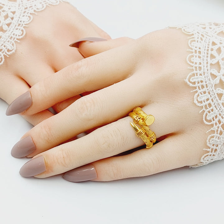 21K خاتم مسمار-مجوهرات الشيخ سعيد-Saeed Jewelry 