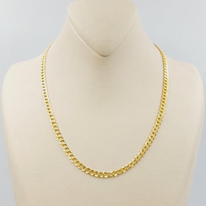 21K Gold 4.5mm Curb Chain by Saeed Jewelry - Image 6