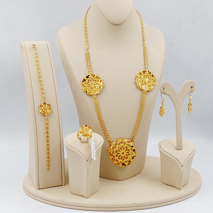 21K Gold Four pieces Emirati Set by Saeed Jewelry - Image 10