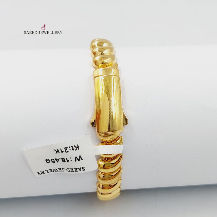 21K اسوارة لوزة اكسترا-مجوهرات الشيخ سعيد-Saeed Jewelry 